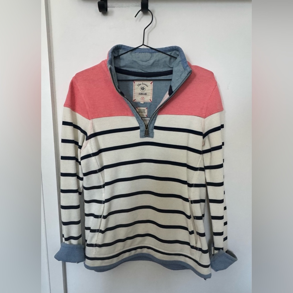 Fat Face The Iconic Airline, size 6 (US), Women’s Navy/Coral/Light Blue, Striped